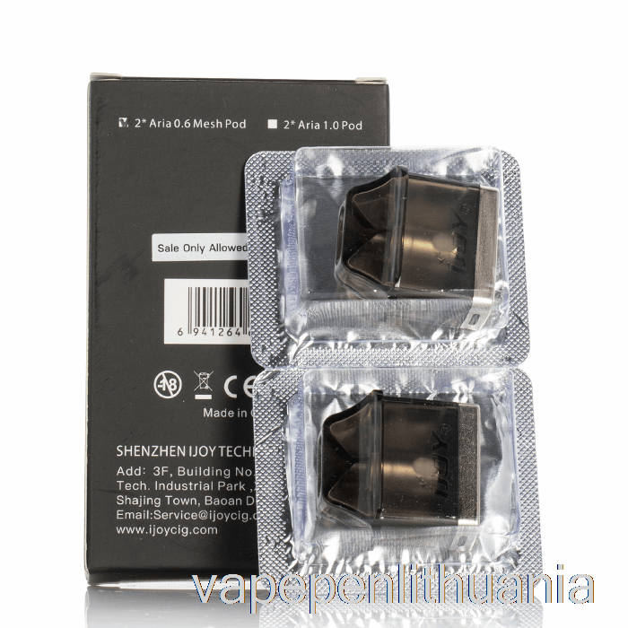 Ijoy Aria Pakeitimo Pods 0,6ohm Pods Vape Skystis